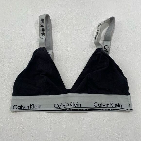 Calvin Klein Black Triangle Bralette | Size M - Picture 1 of 5